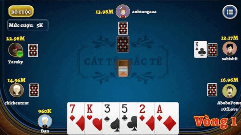 cach choi bai cat te 2 Quy định cá cược bài Cát tê ở 4 vòng đầu